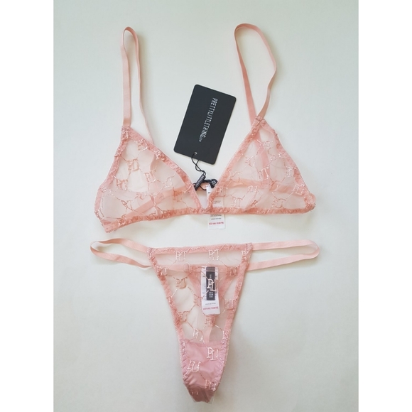 Pretty Little Thing Mesh Bra Set - Picture 4 of 16